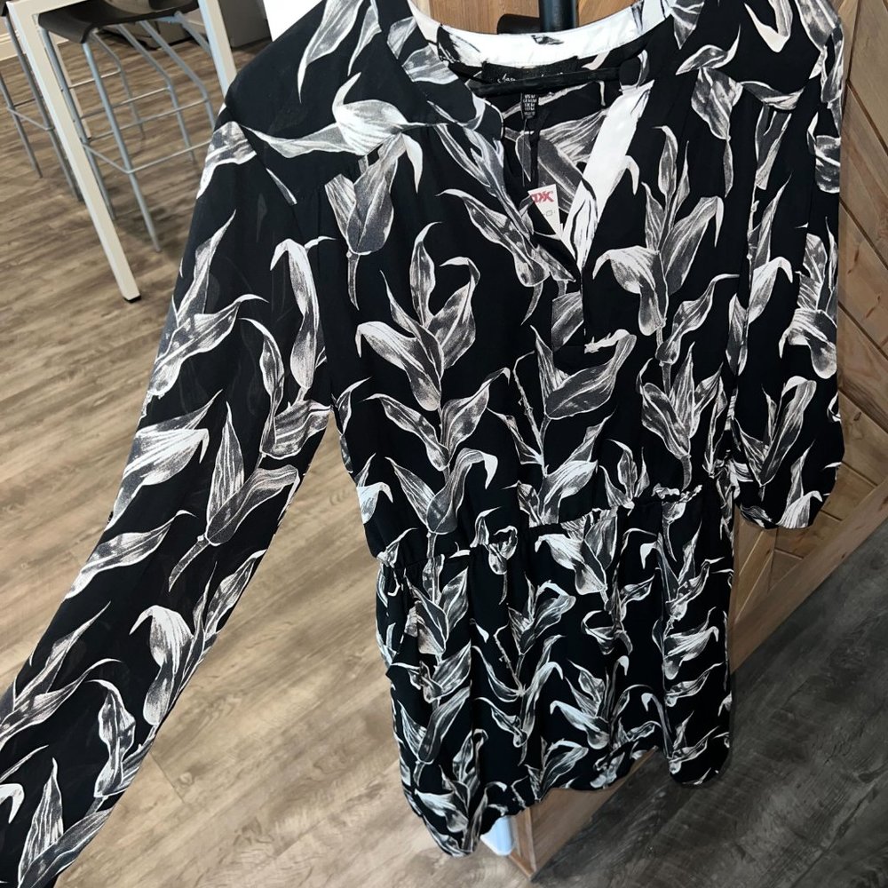 TJ Maxx Size Medium Black and Floral Dress